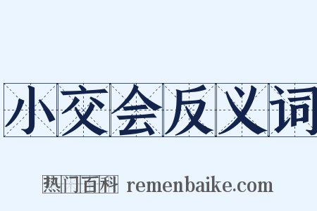 小交会反义词是什么意思的图片